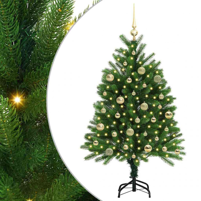 Choinka z 150 diodami LED z podstawą Zielony 120 cm PE