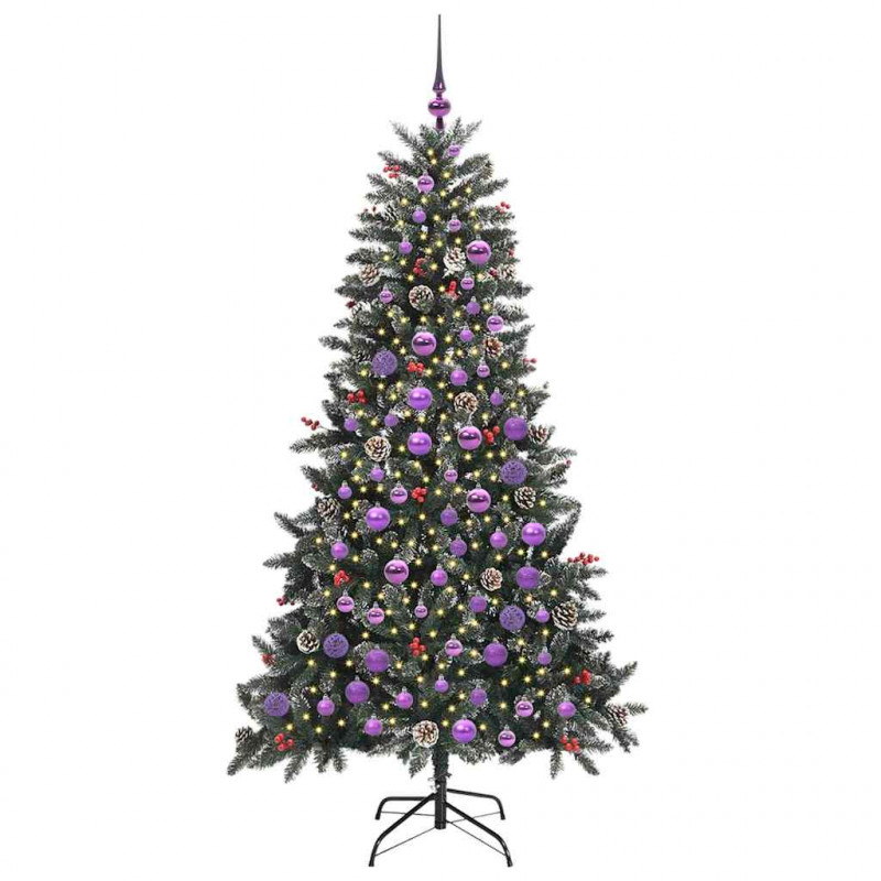 Sztuczna choinka z podstawą Zielony 180 cm PVC, plastik i stal