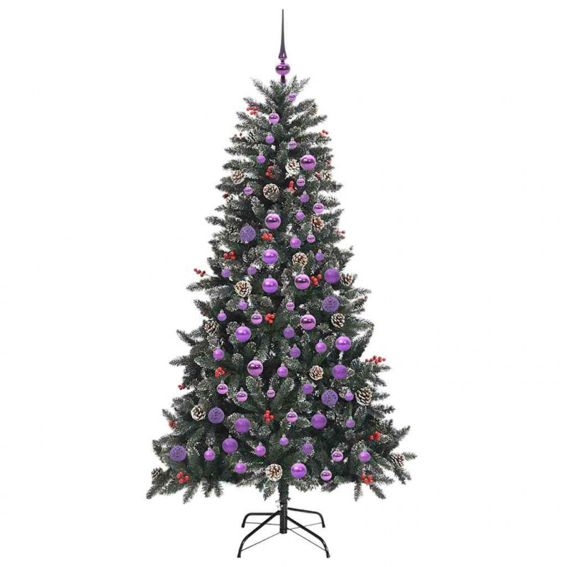 Sztuczna choinka z podstawą Zielony 180 cm PVC, plastik i stal