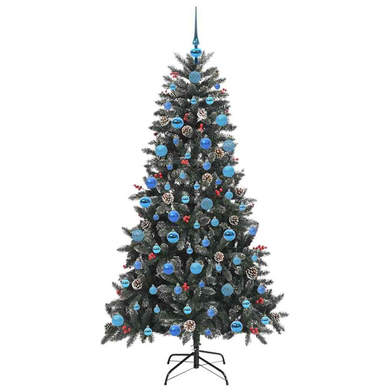 Sztuczna choinka z podstawą Zielony 180 cm PVC, plastik i stal