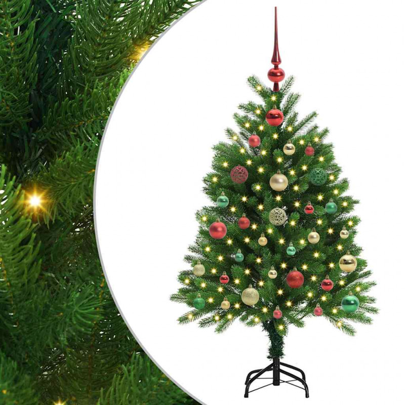Choinka z 150 diodami LED z podstawą Zielony 120 cm PE
