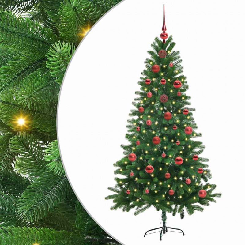 Choinka z 150 diodami LED z podstawą Zielony 150 cm PE