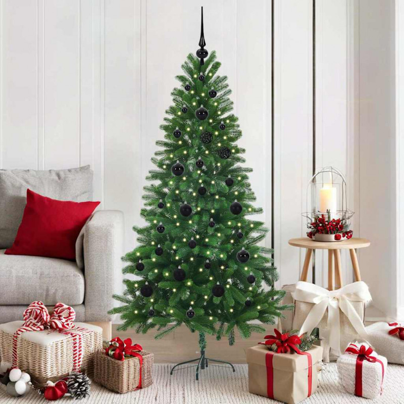 Choinka z 150 diodami LED z podstawą Zielony 150 cm PE