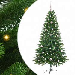 Choinka z 150 diodami LED z podstawą Zielony 150 cm PE