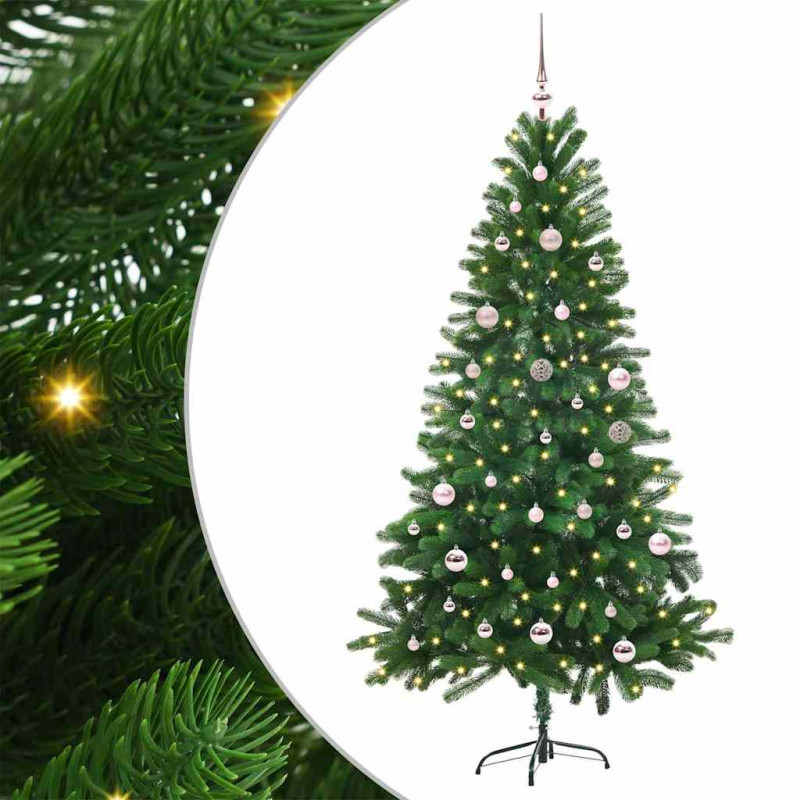 Choinka z 150 diodami LED z podstawą Zielony 150 cm PE