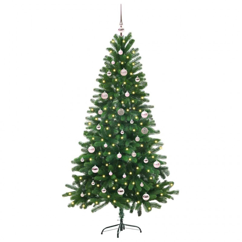 Choinka z 150 diodami LED z podstawą Zielony 150 cm PE