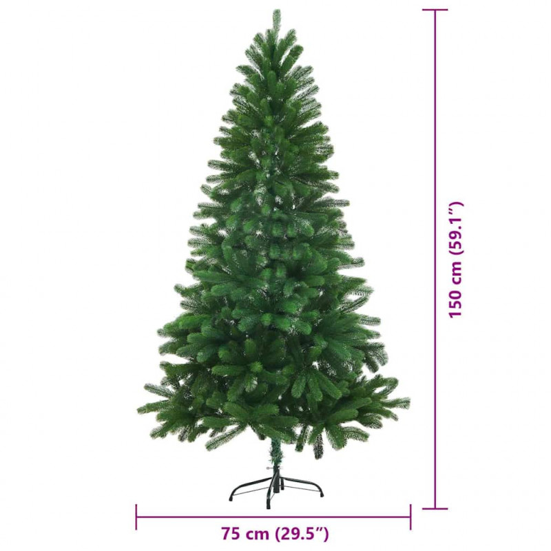 Choinka z 150 diodami LED z podstawą Zielony 150 cm PE