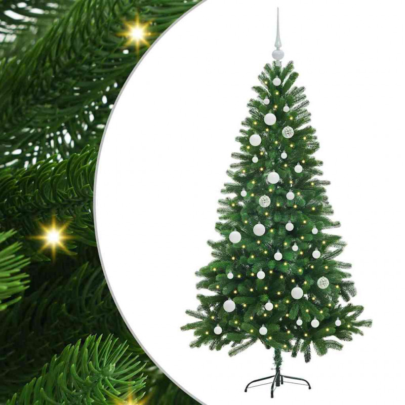 Choinka z 150 diodami LED z podstawą Zielony 150 cm PE