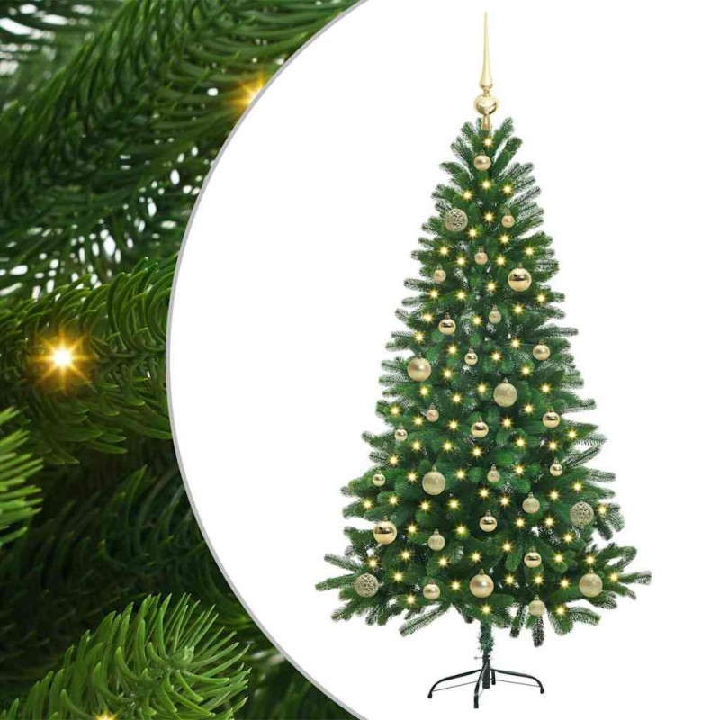 Choinka z 150 diodami LED z podstawą Zielony 150 cm PE