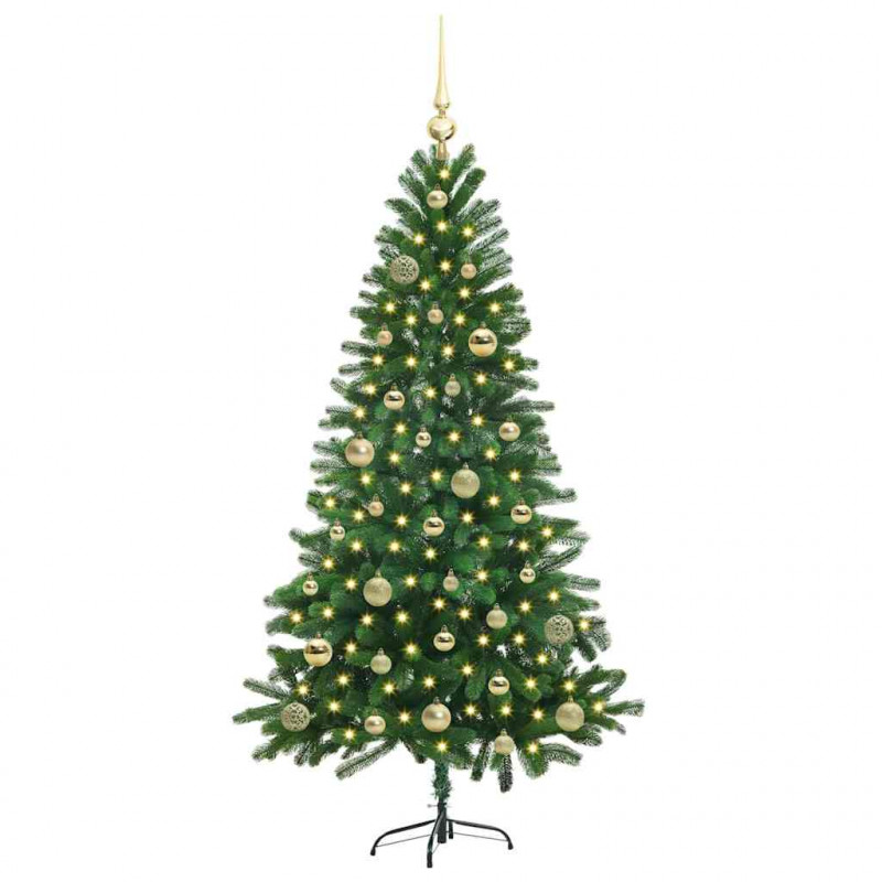 Choinka z 150 diodami LED z podstawą Zielony 150 cm PE