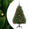 Sztuczna choinka z 150 diodami LED Zielony 120 cm PVC i Metal