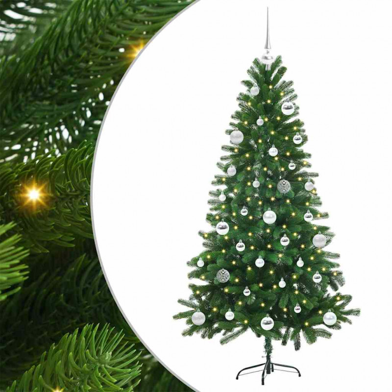 Choinka z 150 diodami LED z podstawą Zielony 150 cm PE