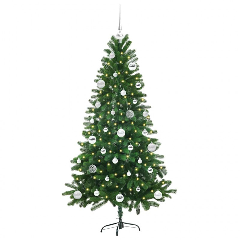 Choinka z 150 diodami LED z podstawą Zielony 150 cm PE