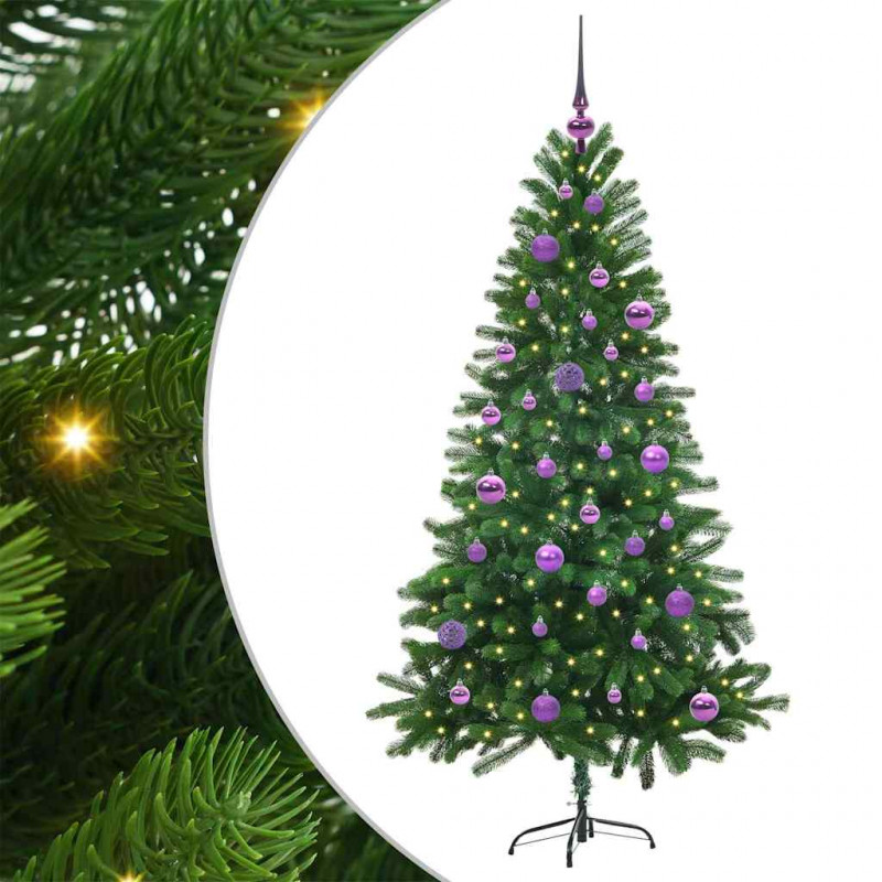 Choinka z 150 diodami LED z podstawą Zielony 150 cm PE