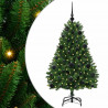 Sztuczna choinka z 150 diodami LED Zielony 120 cm PVC i Metal
