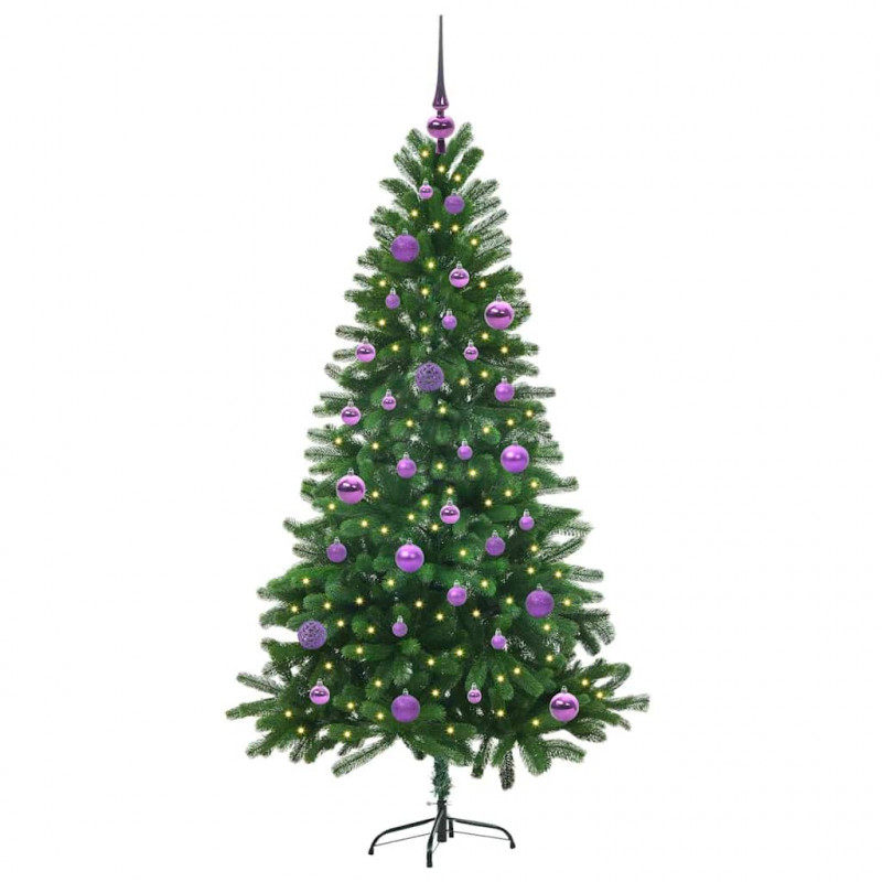 Choinka z 150 diodami LED z podstawą Zielony 150 cm PE