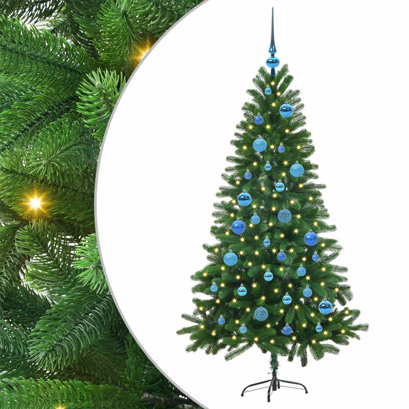 Choinka z 150 diodami LED z podstawą Zielony 150 cm PE