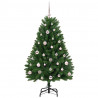Sztuczna choinka z 150 diodami LED Zielony 120 cm PVC i Metal