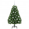 Sztuczna choinka z 150 diodami LED Zielony 120 cm PVC i Metal