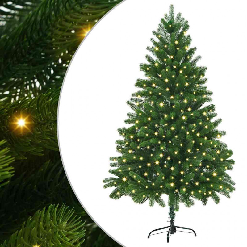 Choinka z 300 diodami LED z podstawą Zielony 180 cm PE