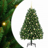 Sztuczna choinka z 150 diodami LED Zielony 120 cm PVC i Metal