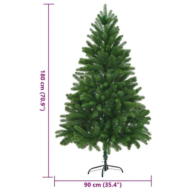Choinka z 300 diodami LED z podstawą Zielony 180 cm PE