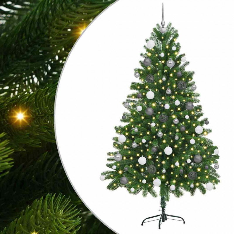 Choinka z 300 diodami LED z podstawą Zielony 180 cm PE
