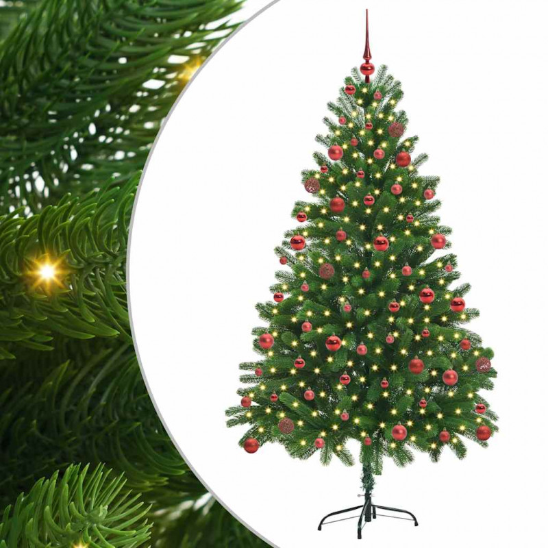 Choinka z 300 diodami LED z podstawą Zielony 180 cm PE