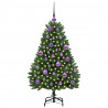 Sztuczna choinka z 150 diodami LED Zielony 120 cm PVC i Metal