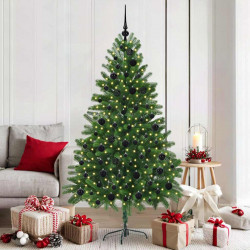 Choinka z 300 diodami LED z podstawą Zielony 180 cm PE