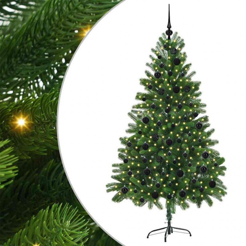 Choinka z 300 diodami LED z podstawą Zielony 180 cm PE