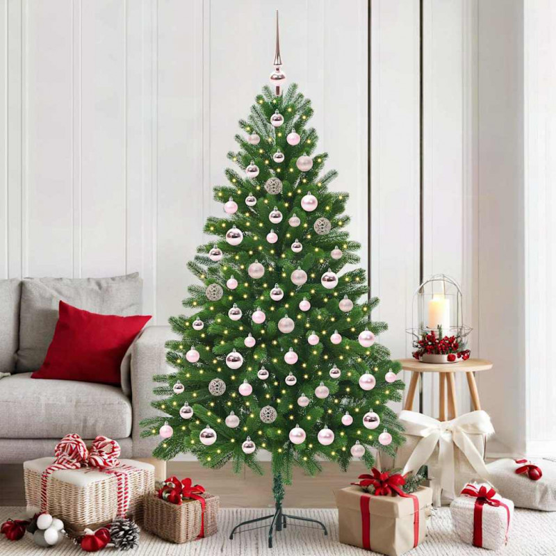 Choinka z 300 diodami LED z podstawą Zielony 180 cm PE