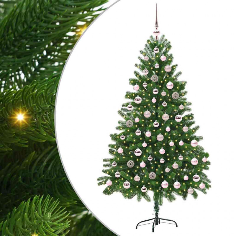 Choinka z 300 diodami LED z podstawą Zielony 180 cm PE
