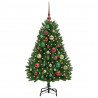 Sztuczna choinka z 150 diodami LED Zielony 120 cm PVC i Metal