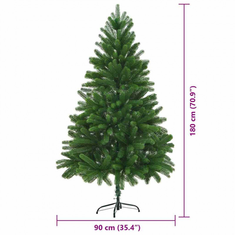 Choinka z 300 diodami LED z podstawą Zielony 180 cm PE
