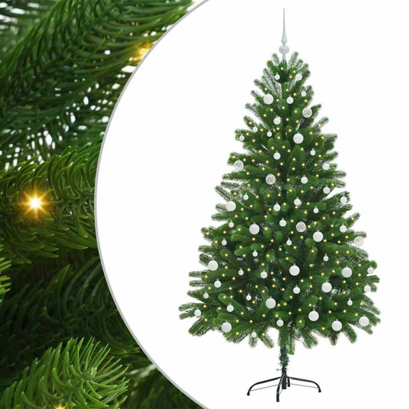 Choinka z 300 diodami LED z podstawą Zielony 180 cm PE