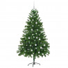 Choinka z 300 diodami LED z podstawą Zielony 180 cm PE