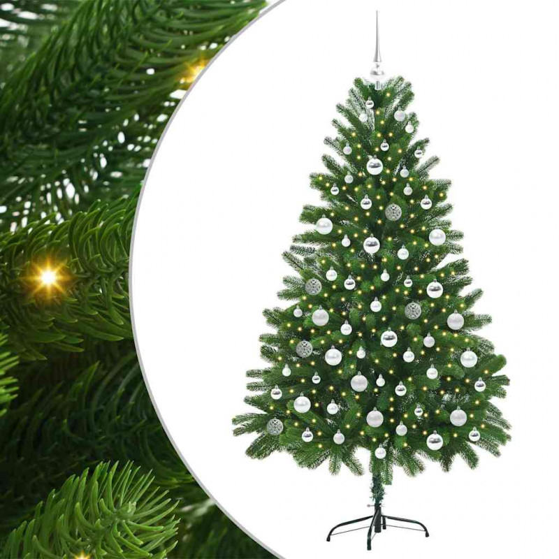 Choinka z 300 diodami LED z podstawą Zielony 180 cm PE