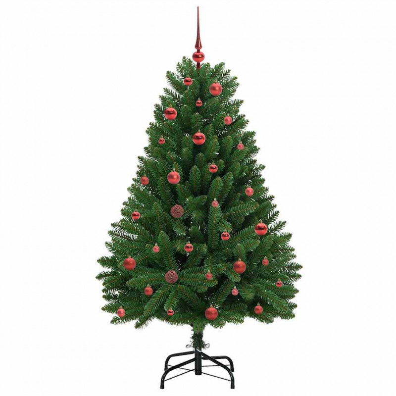 Sztuczna choinka z 150 diodami LED Zielony 150 cm PVC i Metal