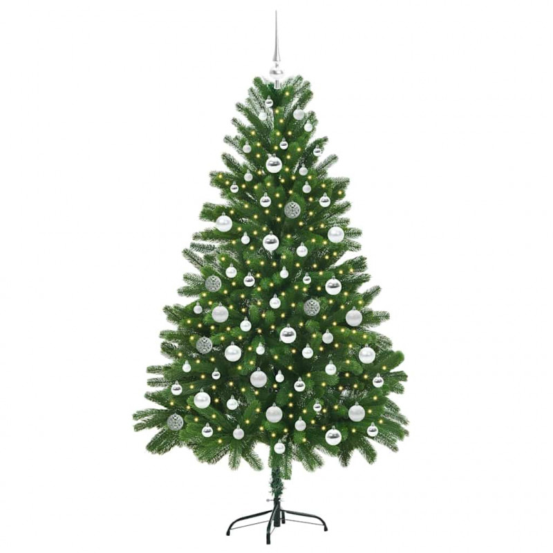 Choinka z 300 diodami LED z podstawą Zielony 180 cm PE