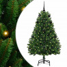 Sztuczna choinka z 150 diodami LED Zielony 150 cm PVC i Metal