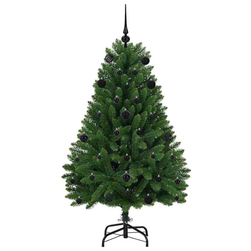 Sztuczna choinka z 150 diodami LED Zielony 150 cm PVC i Metal