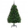 Sztuczna choinka z 150 diodami LED Zielony 150 cm PVC i Metal