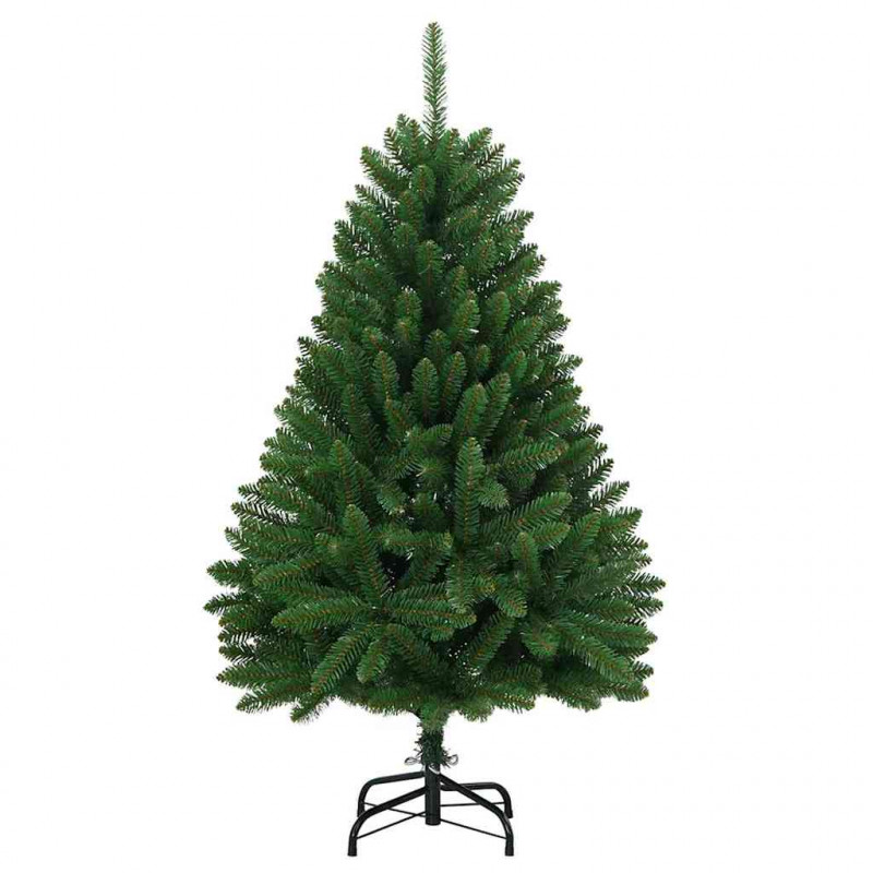 Sztuczna choinka z 150 diodami LED Zielony 150 cm PVC i Metal