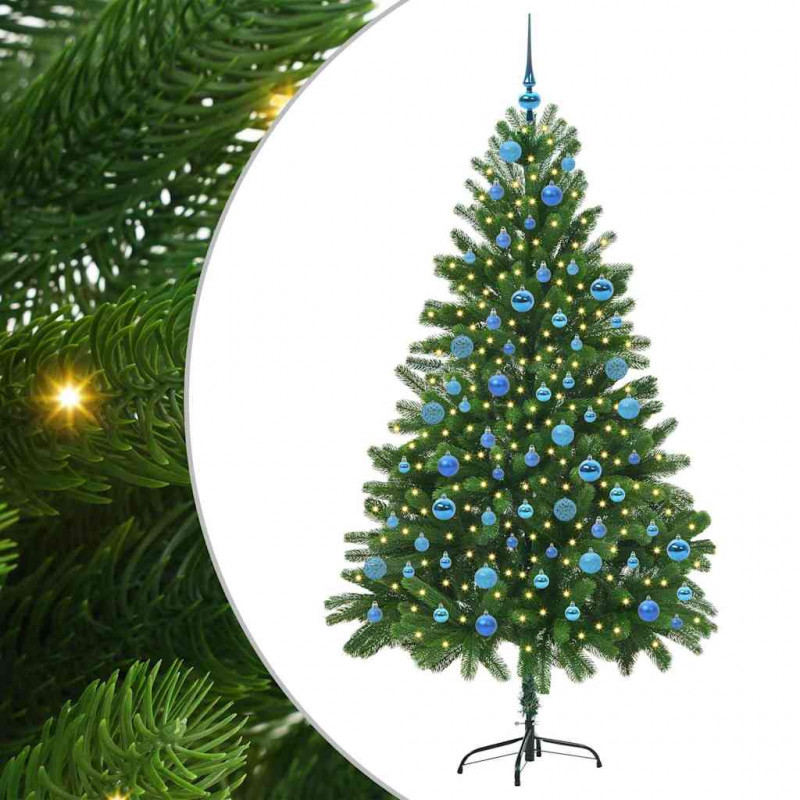 Choinka z 300 diodami LED z podstawą Zielony 180 cm PE