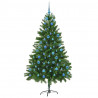 Choinka z 300 diodami LED z podstawą Zielony 180 cm PE
