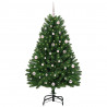 Sztuczna choinka z 150 diodami LED Zielony 150 cm PVC i Metal