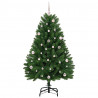 Sztuczna choinka z 150 diodami LED Zielony 150 cm PVC i Metal