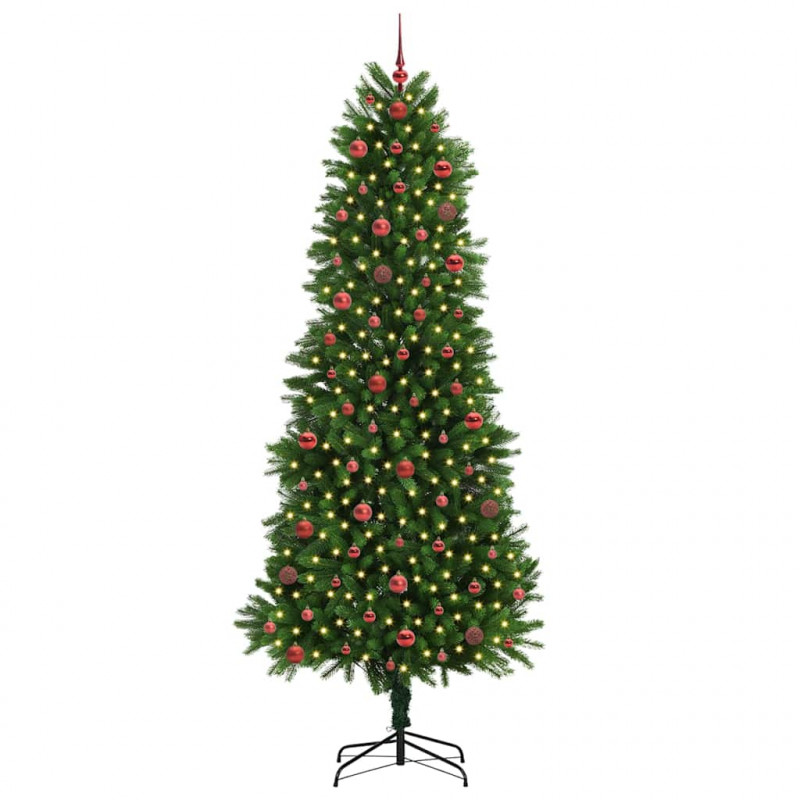 Choinka z 300 diodami LED z podstawą Zielony 240 cm PE