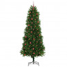 Choinka z 300 diodami LED z podstawą Zielony 240 cm PE